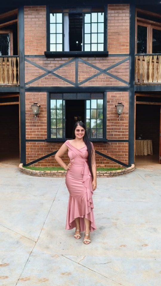 Vestido rosê sereia